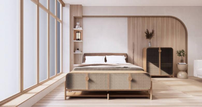 Lit avec tiroirs intégrés pour optimiser l’espace dans la chambre